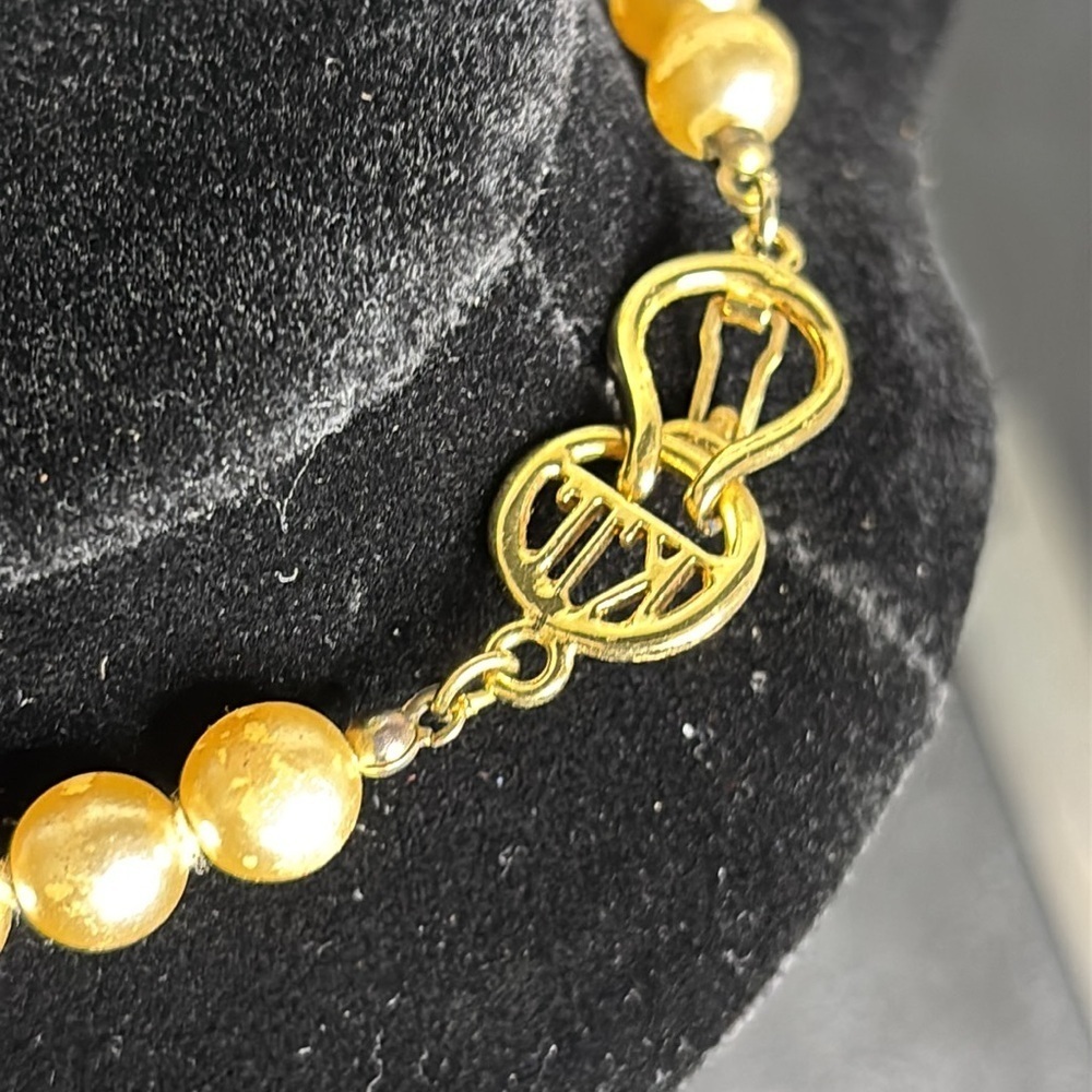 Vintage Kjl Kenneth Jay Lane Elegant Gold Pearl N… - image 5